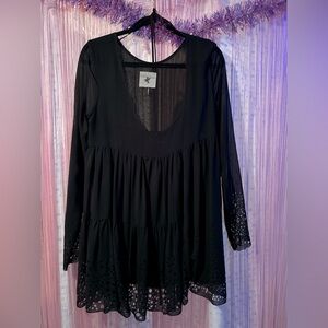One Teaspoon Black Sheer Dress